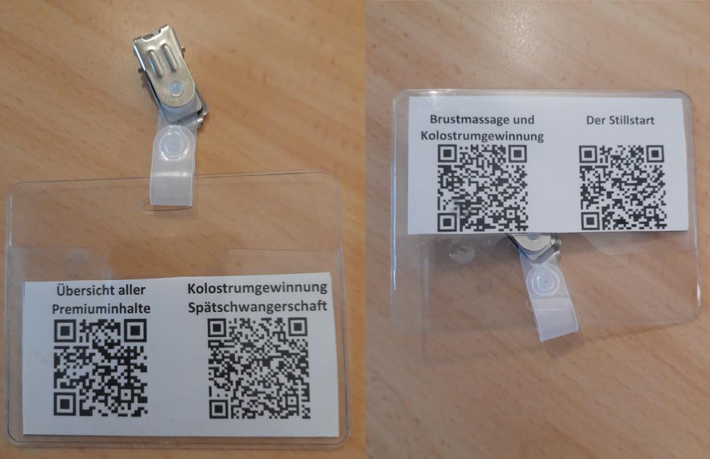 QR-Codes für die Kitteltasche